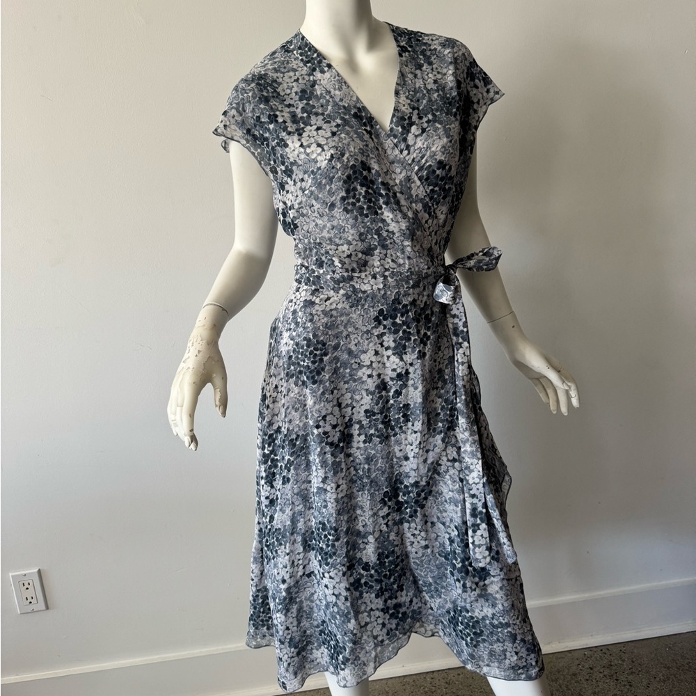 Elegant Floral Wrap Dress